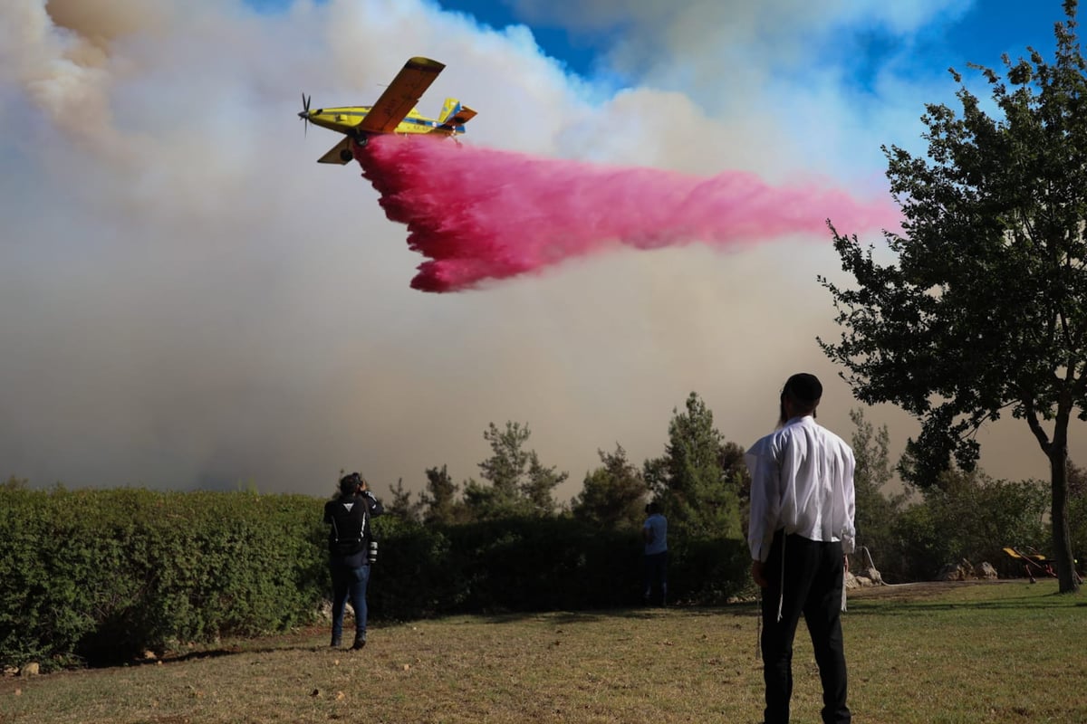 שריפת הענק בהרי ירושלים: "נערכים לקראת הלילה" • צפו