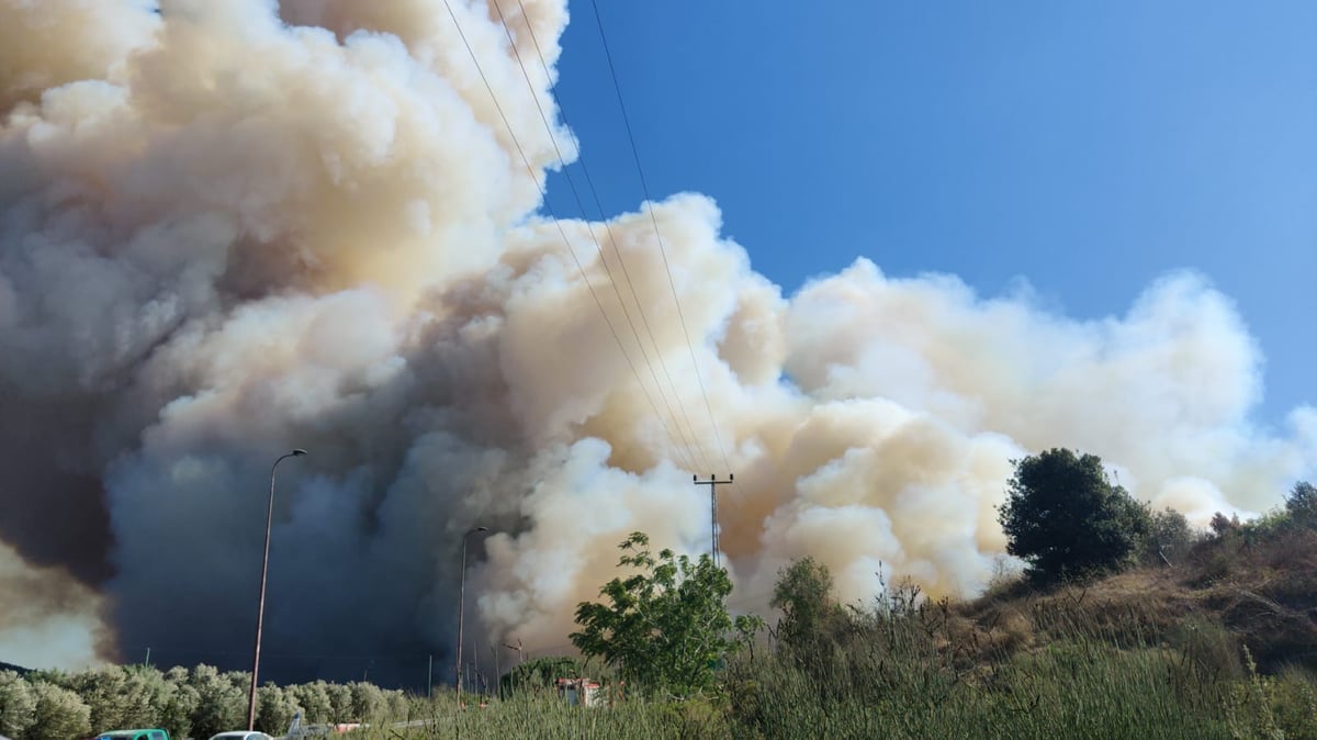 שריפת ענק ליד ירושלים; יישובים שלמים פונו; אין שליטה