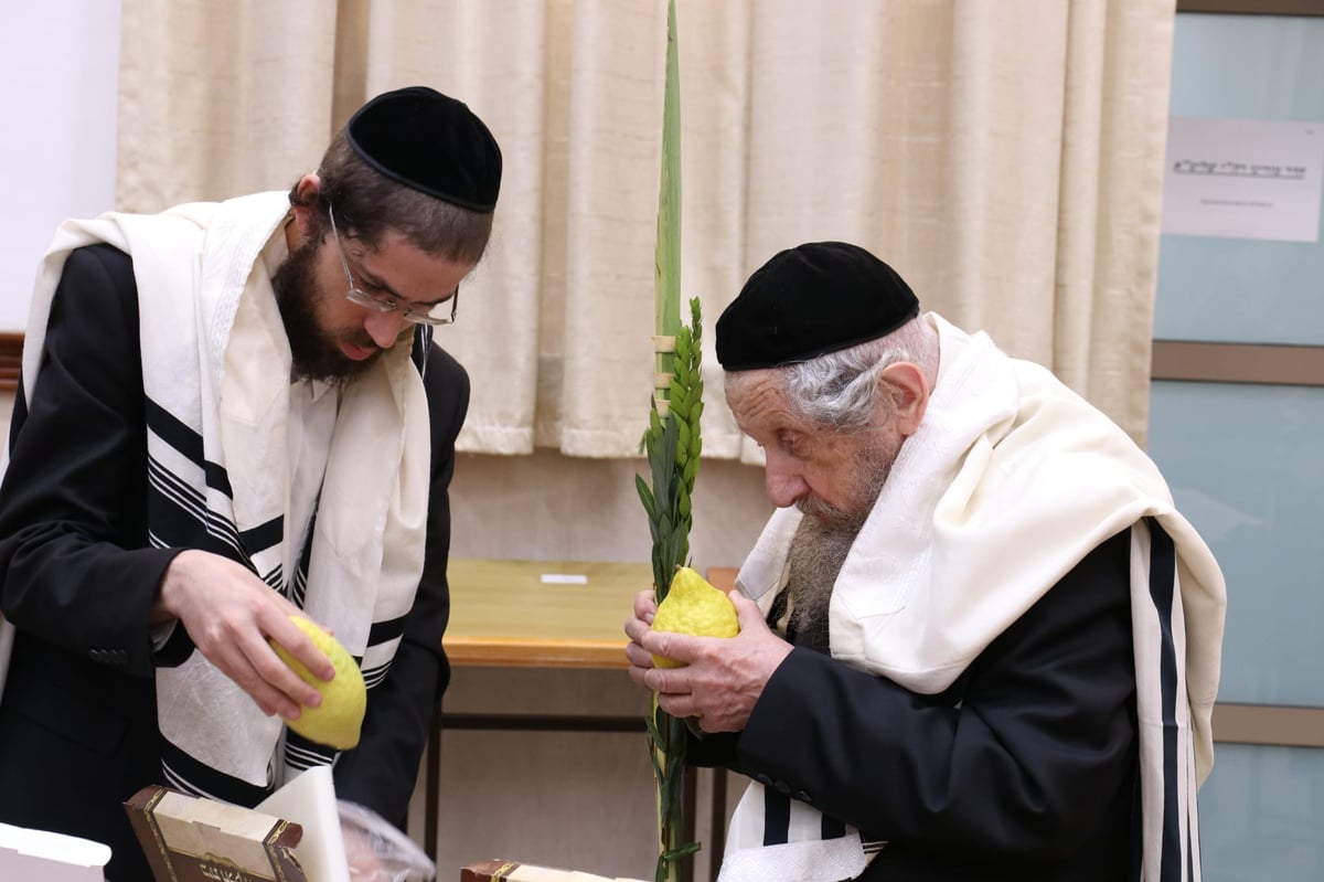 תיעוד: ראשי ישיבת סלבודקא בתפילת החג