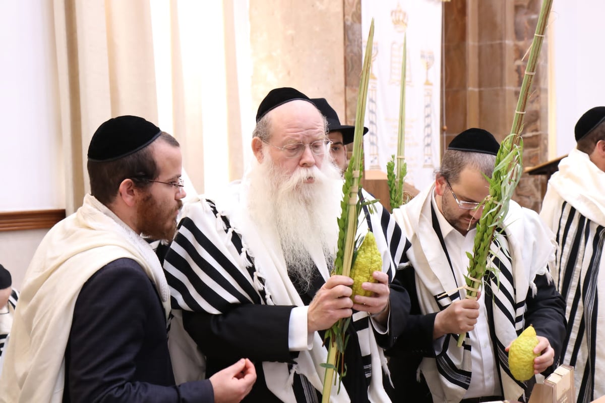 תיעוד: ראשי ישיבת סלבודקא בתפילת החג