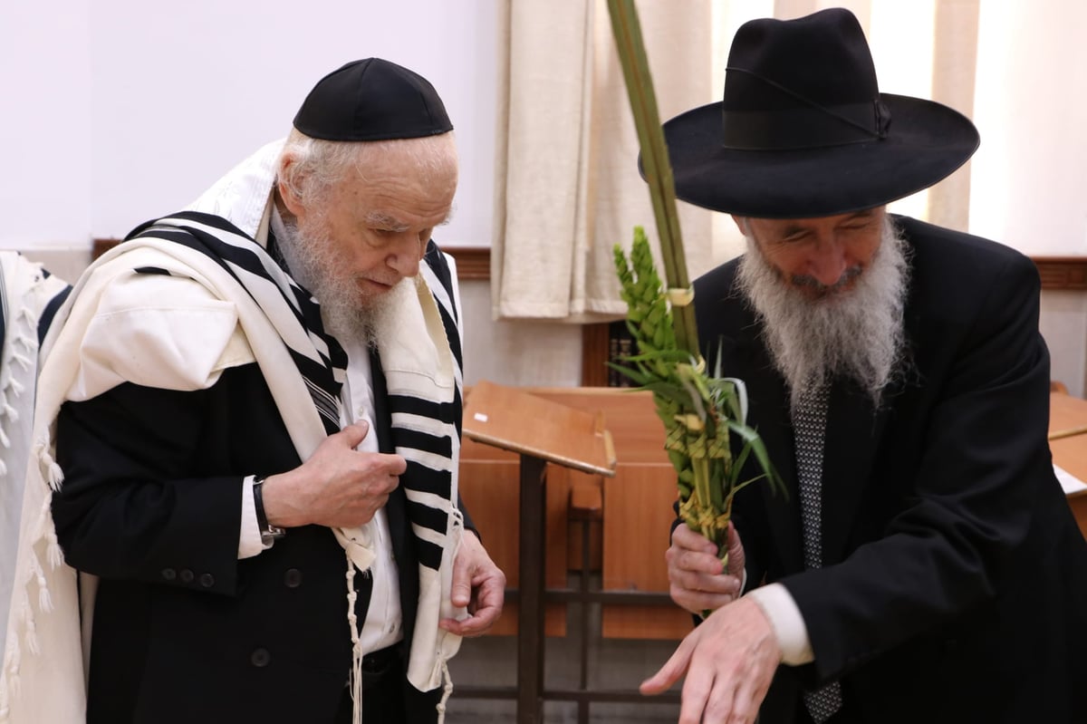 תיעוד: ראשי ישיבת סלבודקא בתפילת החג