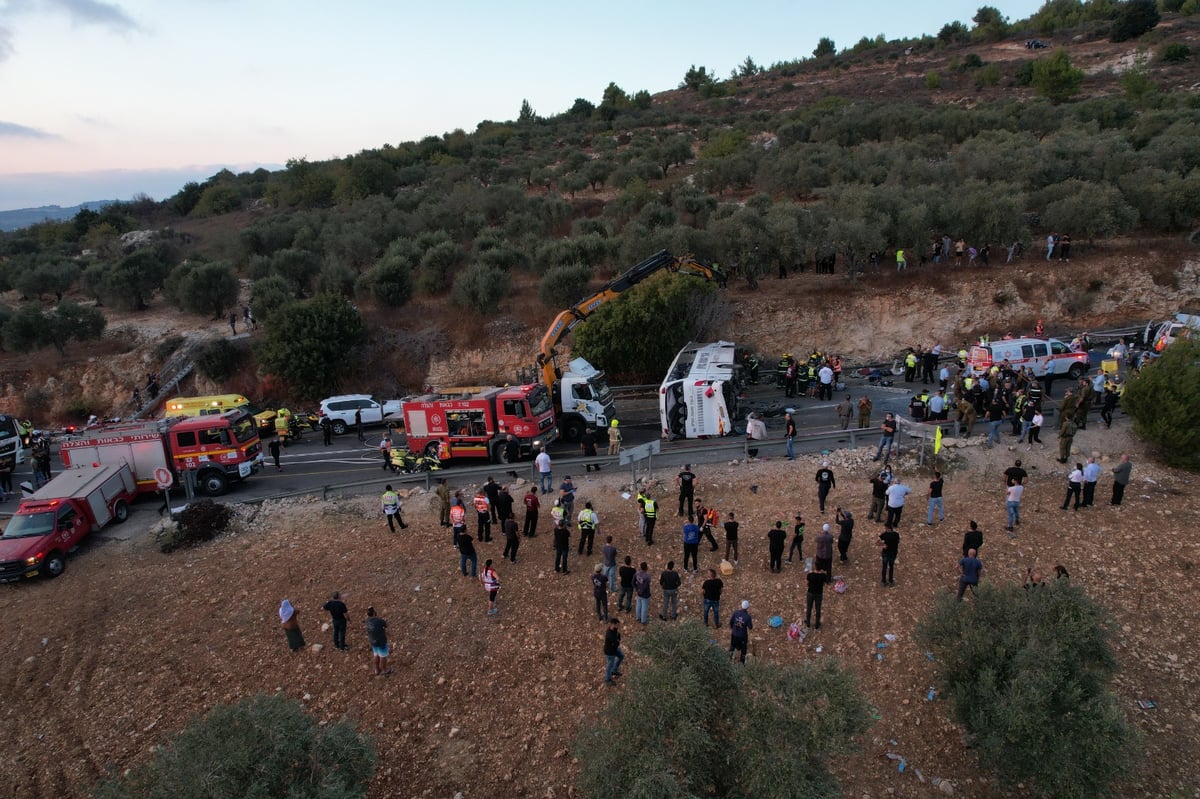 תיעוד התאונה מהרחפן; וניסיון חילוץ הלכוד