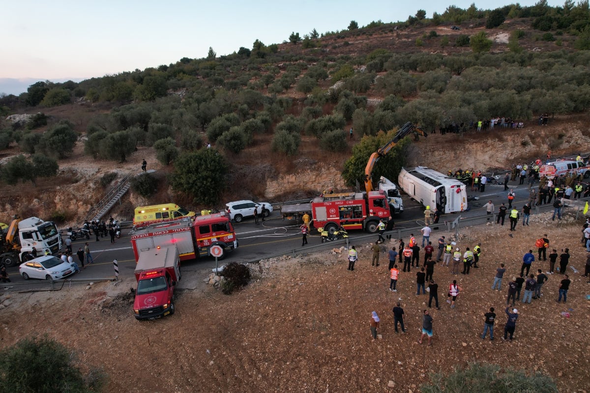 תיעוד התאונה מהרחפן; וניסיון חילוץ הלכוד