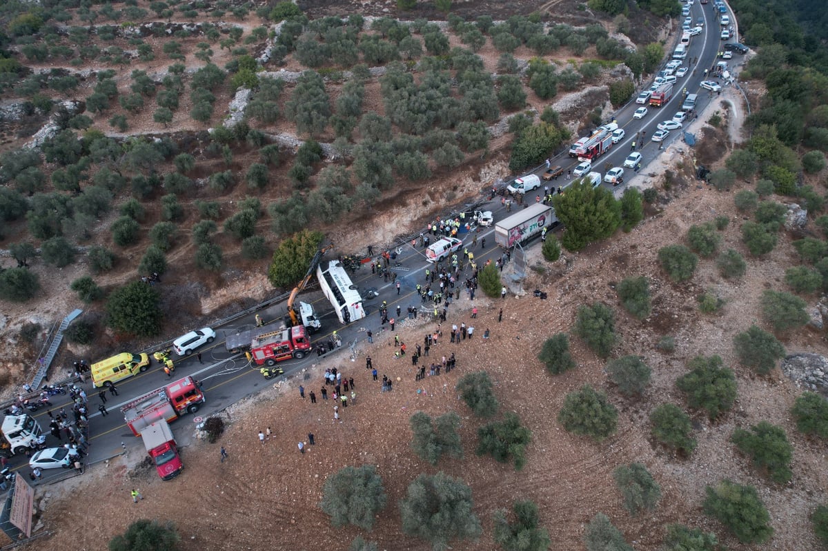 תיעוד התאונה מהרחפן; וניסיון חילוץ הלכוד