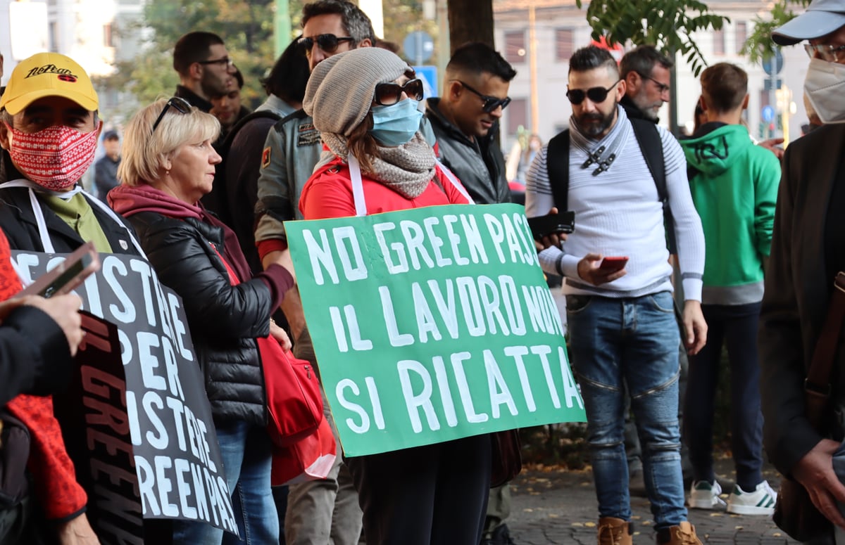 הפגנות באיטליה נגד התו הירוק