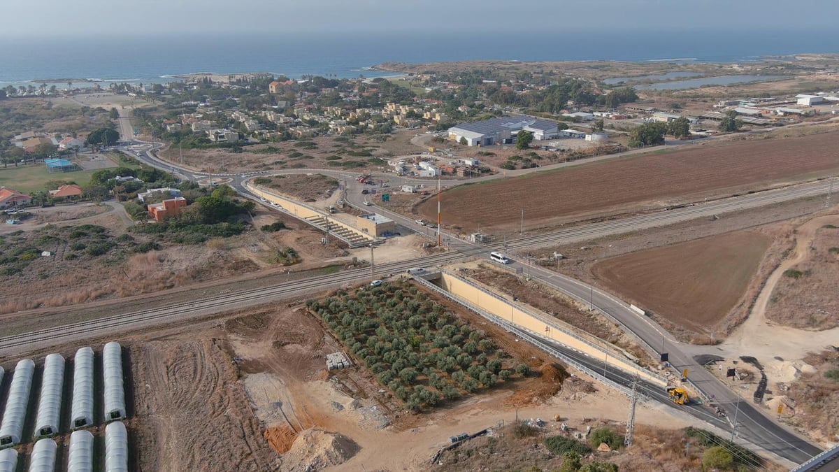 סמוך לחוף דור: הפרדה מפלסית לרכבת; צפו