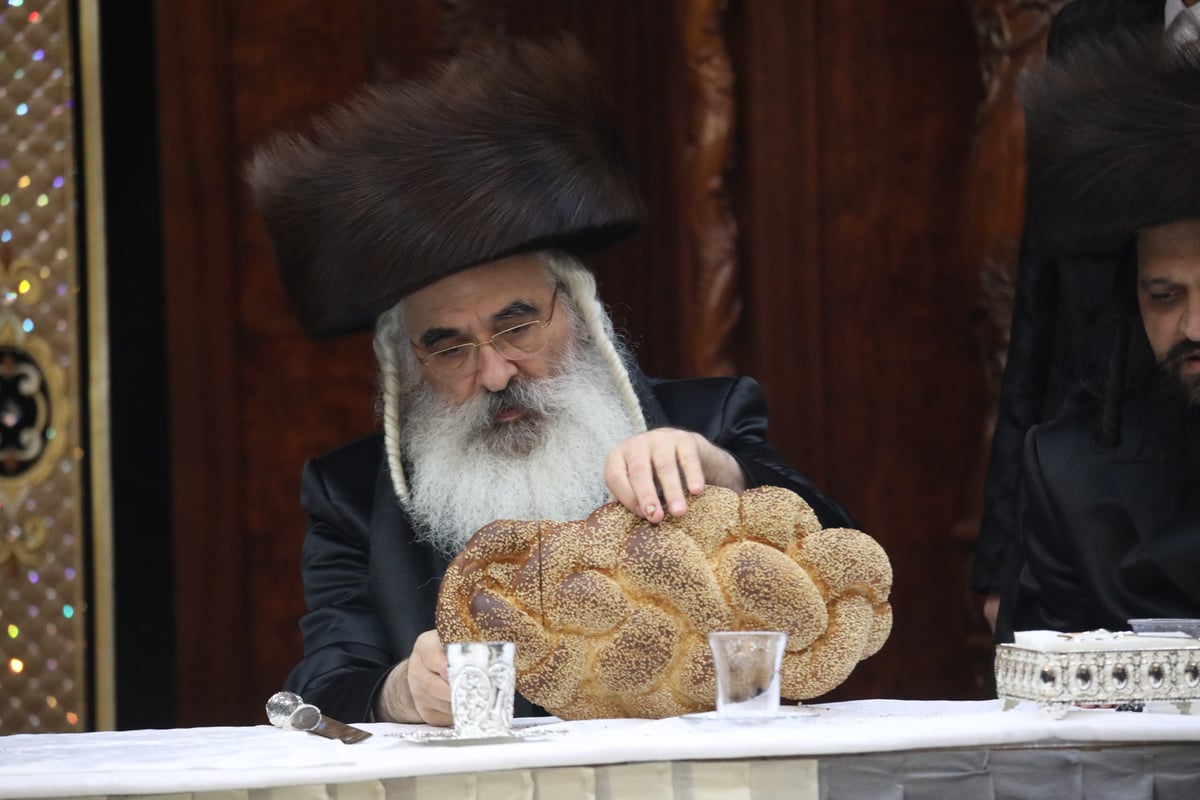 בחורי דושינסקיא חגגו שבע ברכות לנכד האדמו"ר