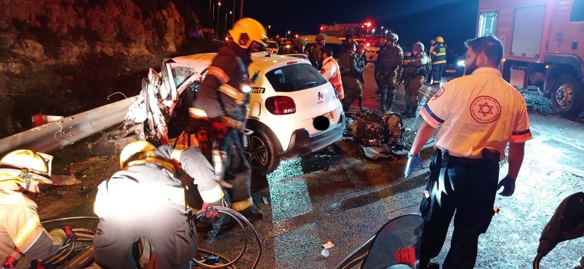 תאונה בין אוטובוס לרכב פרטי; שניים נפצעו