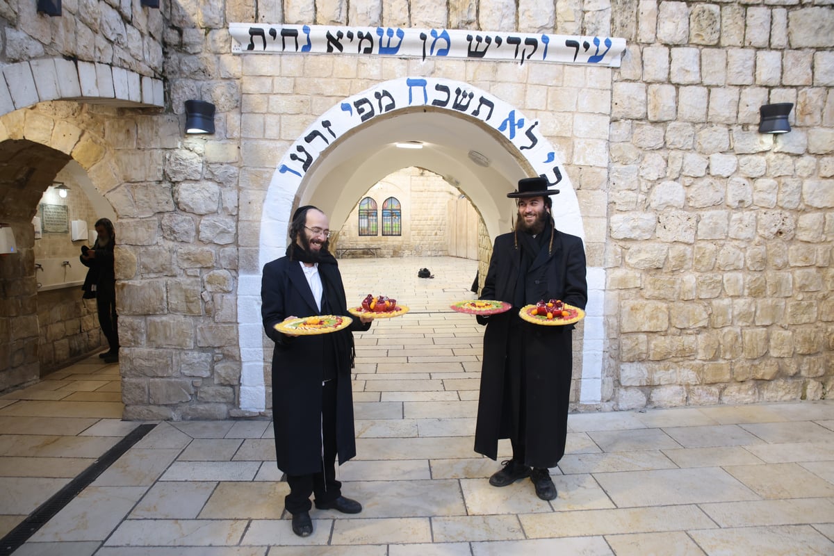 כך ציינו את ט"ו בשבט בציון הרשב"י במירון