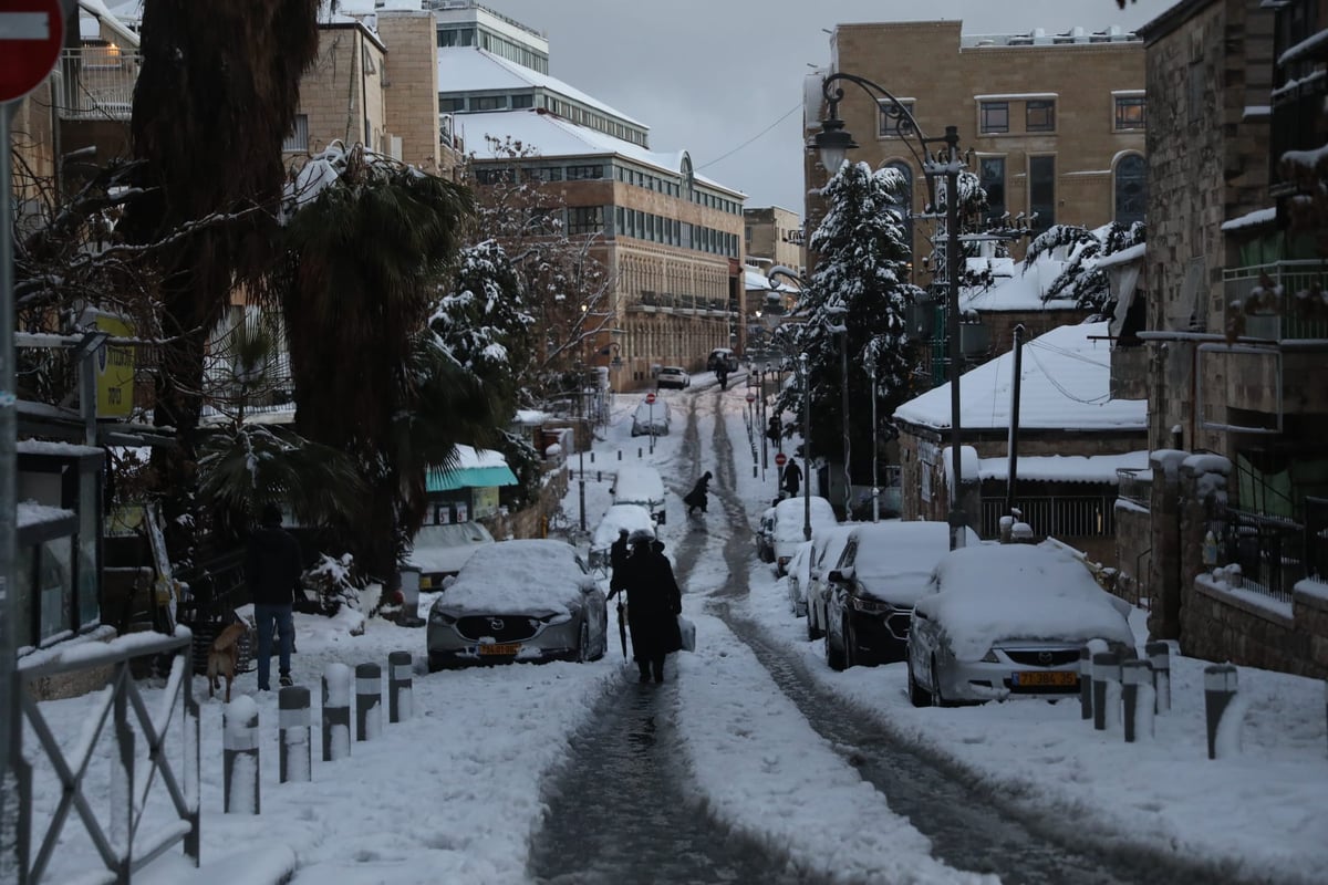 תיעוד: אור ראשון בירושלים המושלגת