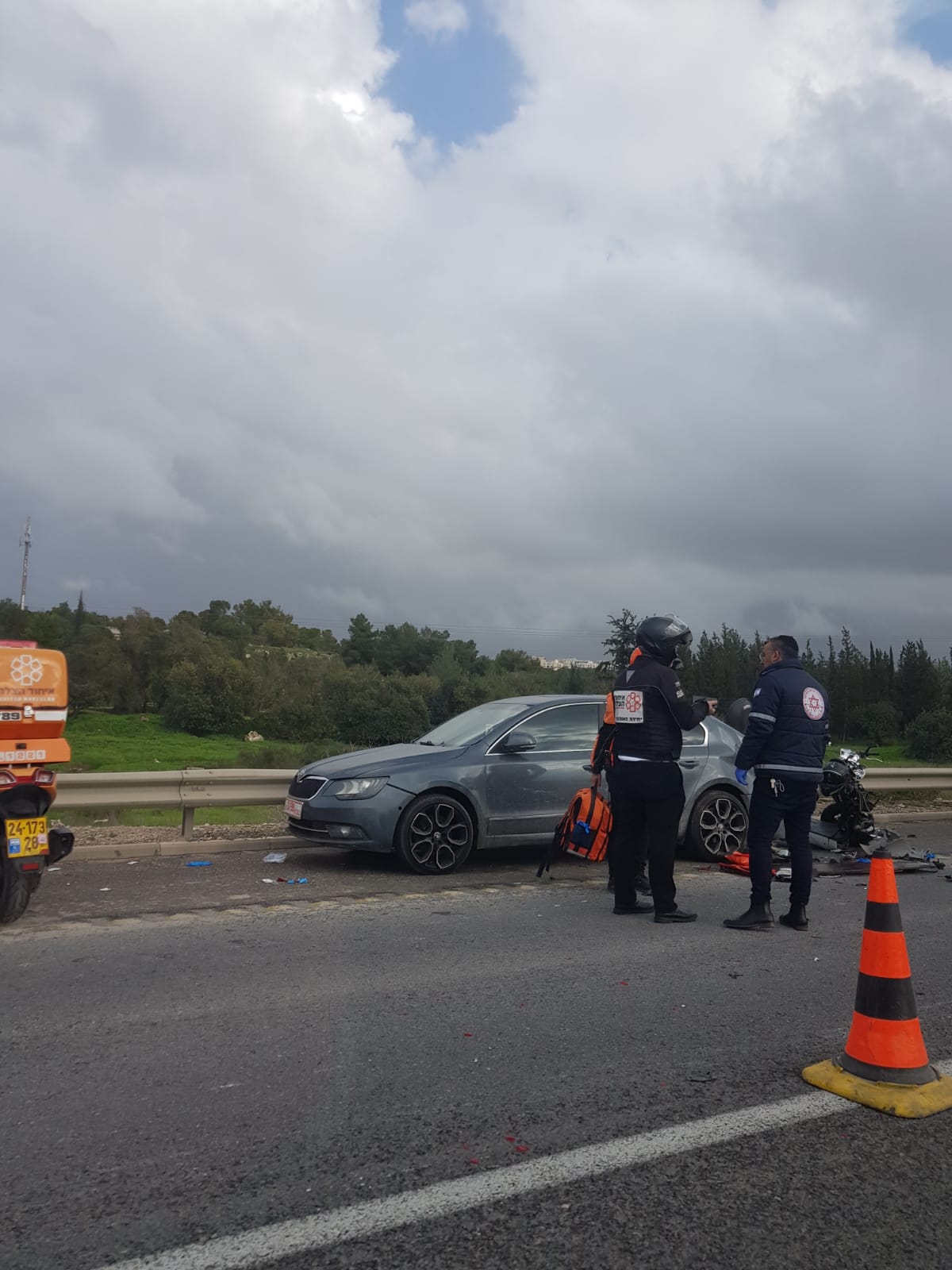 סמוך לאלעד: רוכב אופנוע חרדי נפצע בינוני