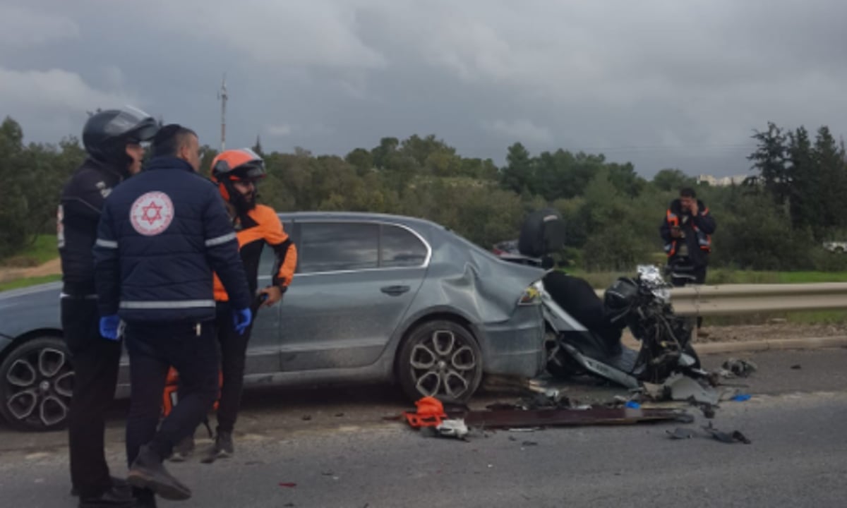 סמוך לאלעד: רוכב אופנוע חרדי נפצע בינוני