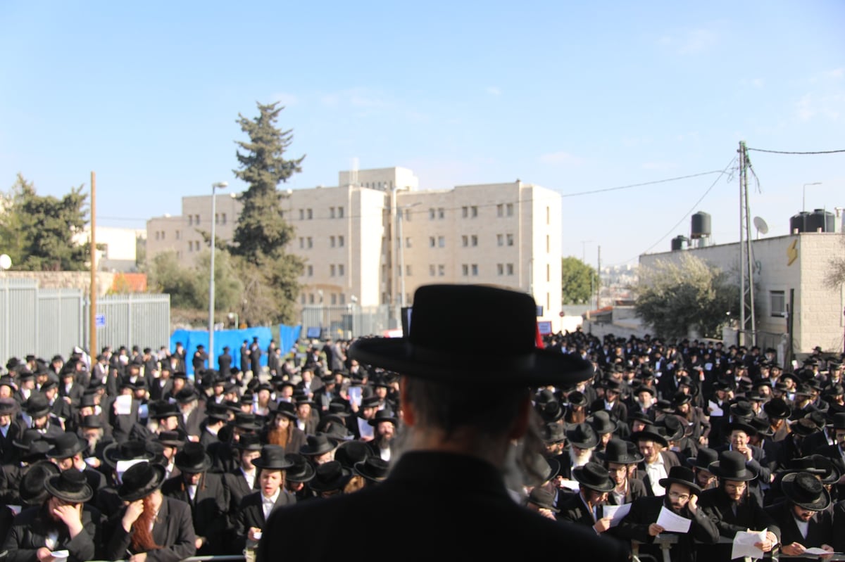 אנשי 'העדה החרדית' הפגינו מול משרד השיכון; צפו