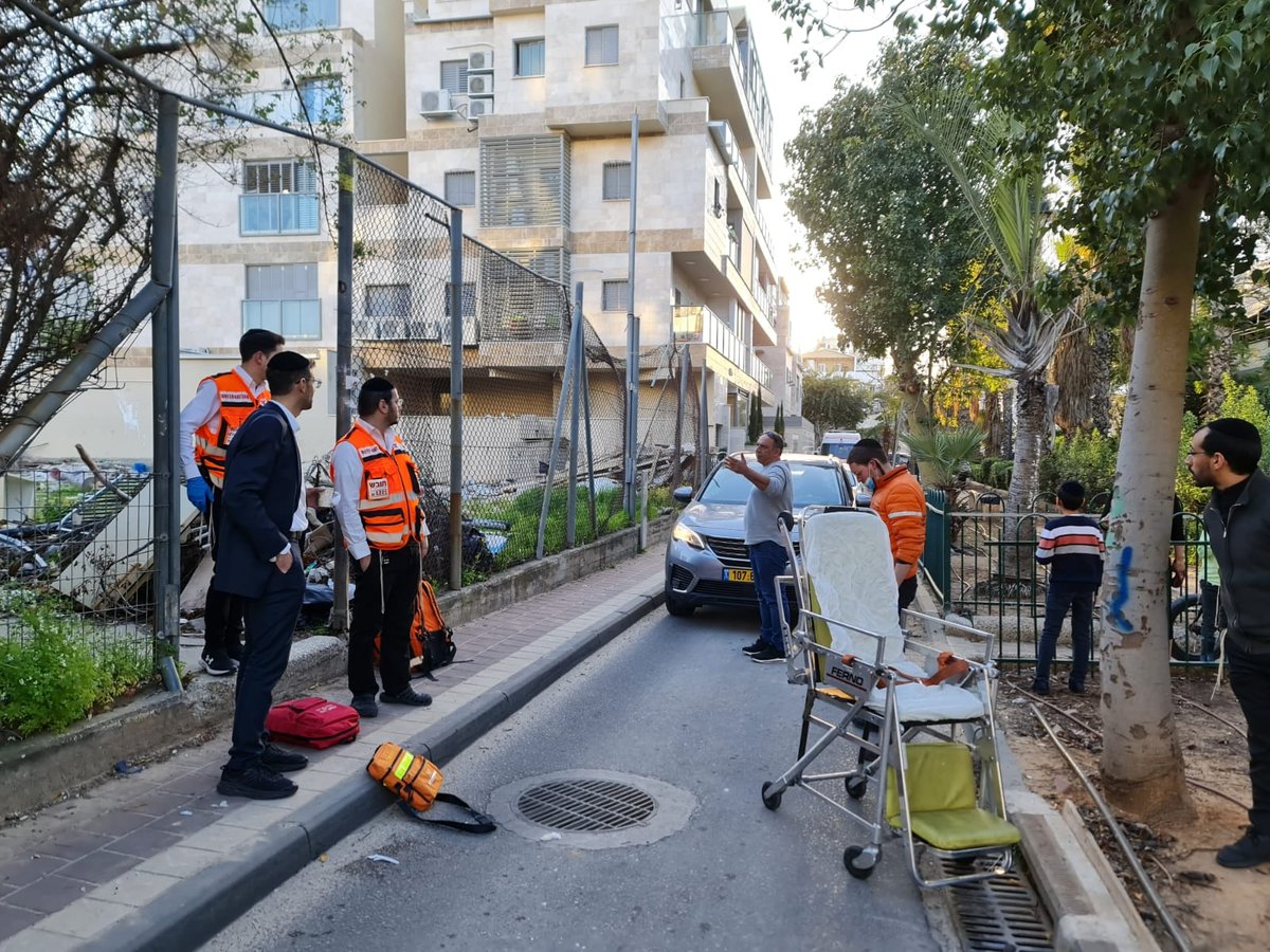 מזירת התאונה ברחוב רמז