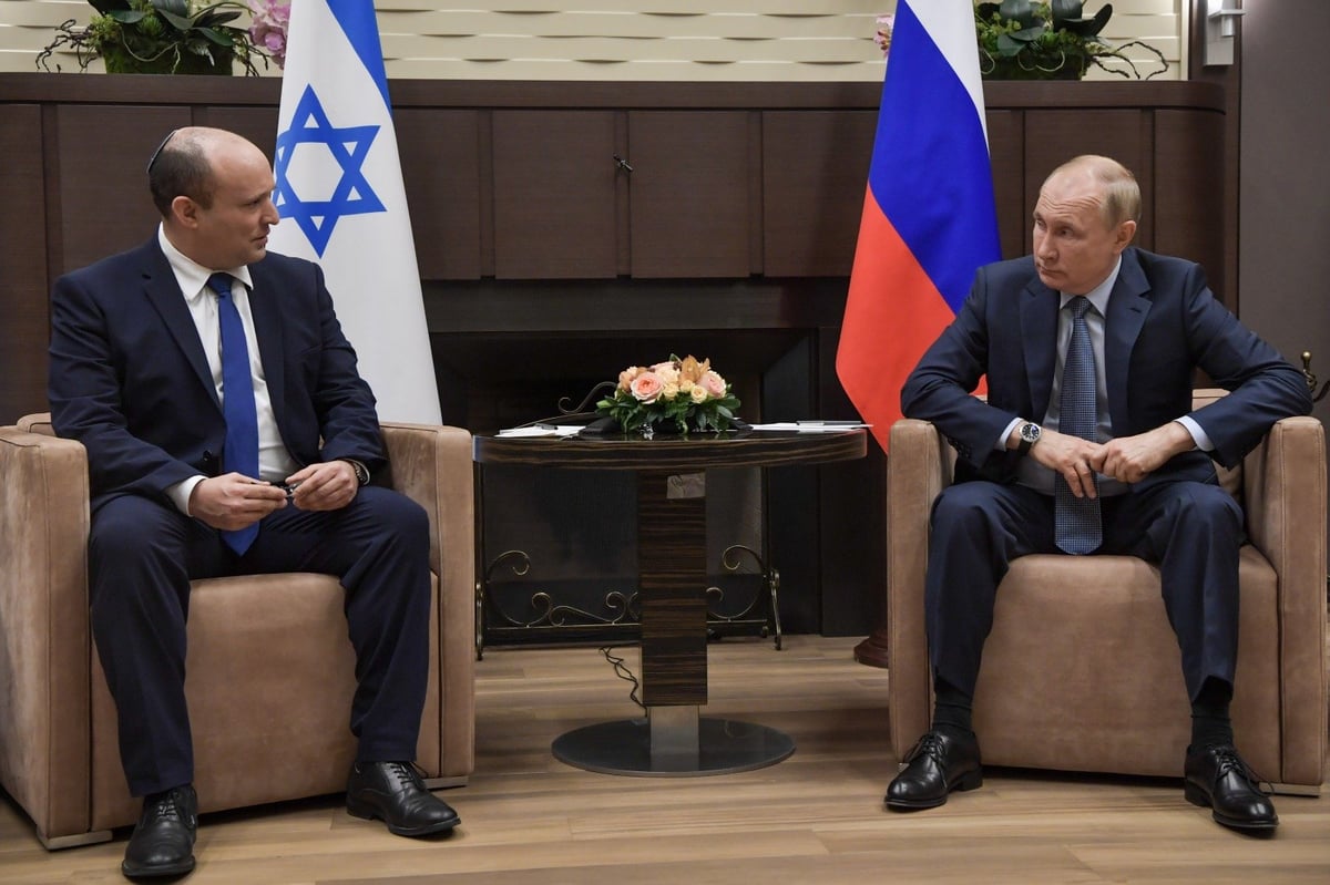 ראש הממשלה בנט עם נשיא רוסיה פוטין