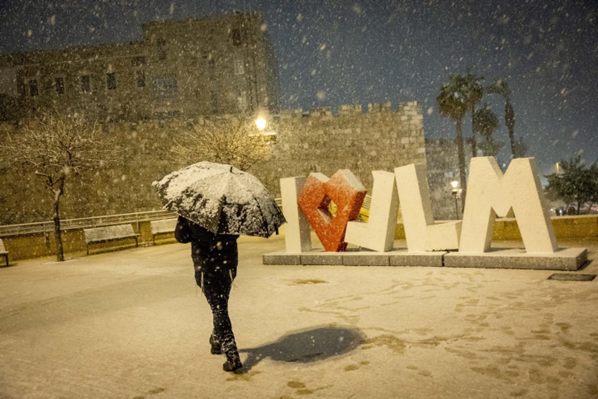 שלג בירושלים. ארכיון