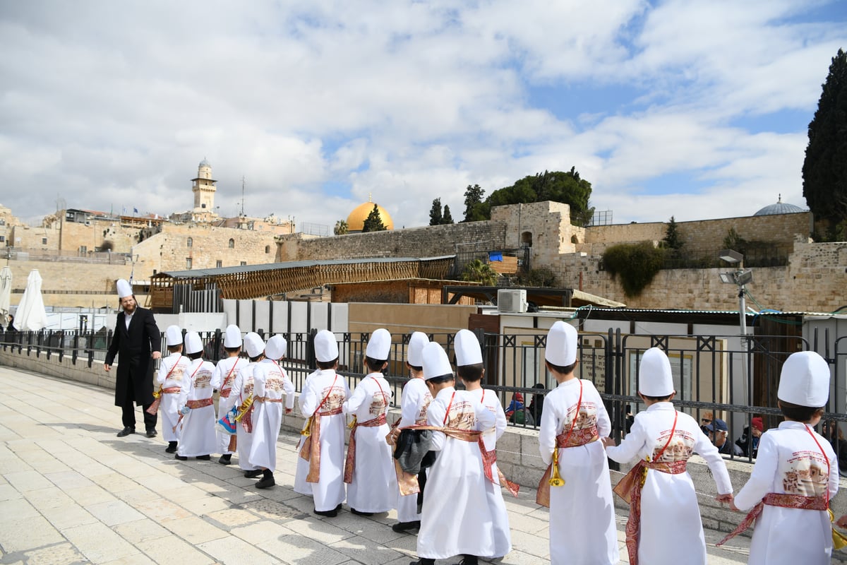 מרהיב: "הלווים" הגיעו לתפילה בכותל • צפו