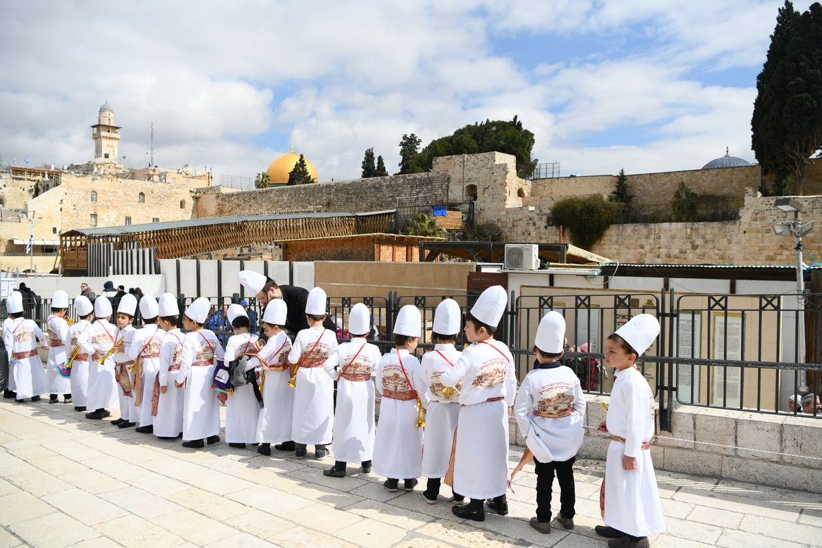 מרהיב: "הלווים" הגיעו לתפילה בכותל • צפו