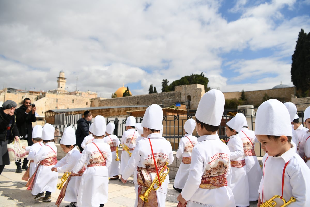 מרהיב: "הלווים" הגיעו לתפילה בכותל • צפו