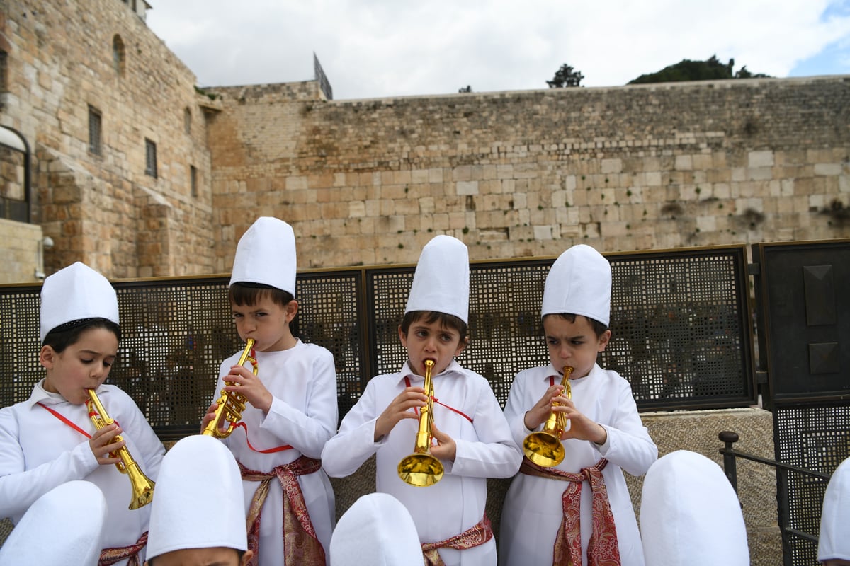 מרהיב: "הלווים" הגיעו לתפילה בכותל • צפו