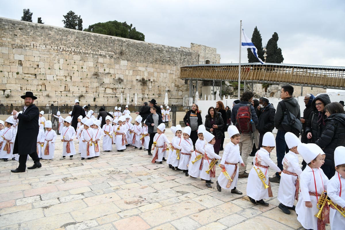 מרהיב: "הלווים" הגיעו לתפילה בכותל • צפו