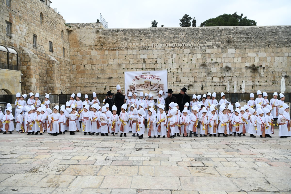 מרהיב: "הלווים" הגיעו לתפילה בכותל • צפו