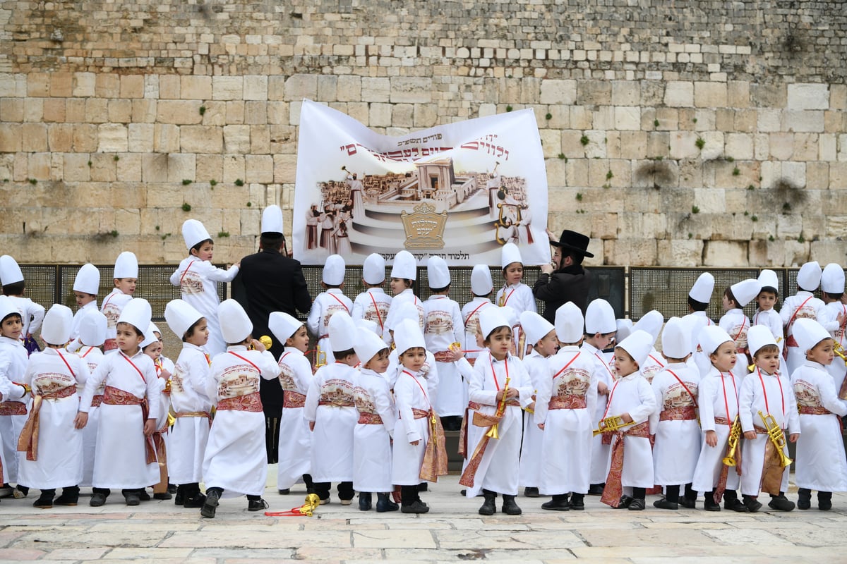 מרהיב: "הלווים" הגיעו לתפילה בכותל • צפו