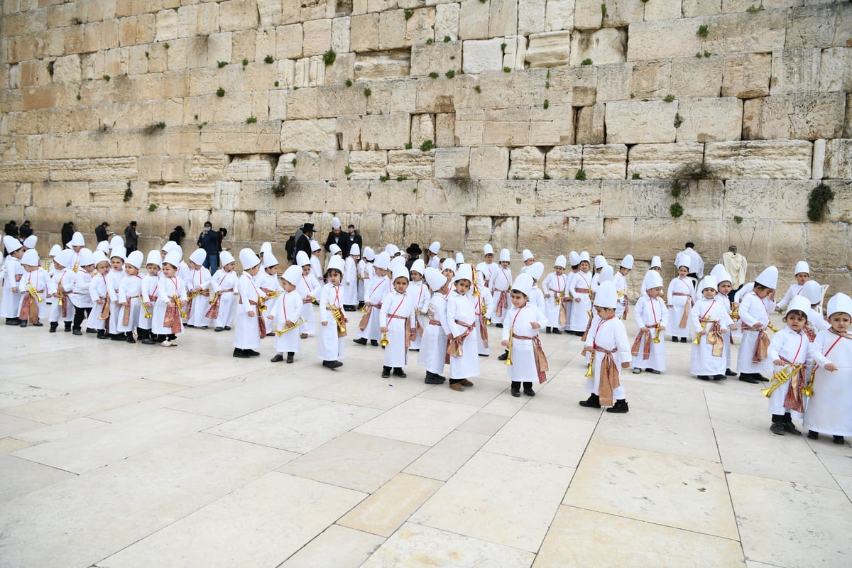 מרהיב: "הלווים" הגיעו לתפילה בכותל • צפו