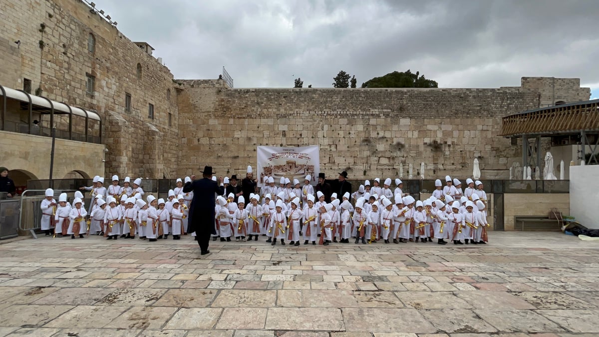 מרהיב: "הלווים" הגיעו לתפילה בכותל • צפו