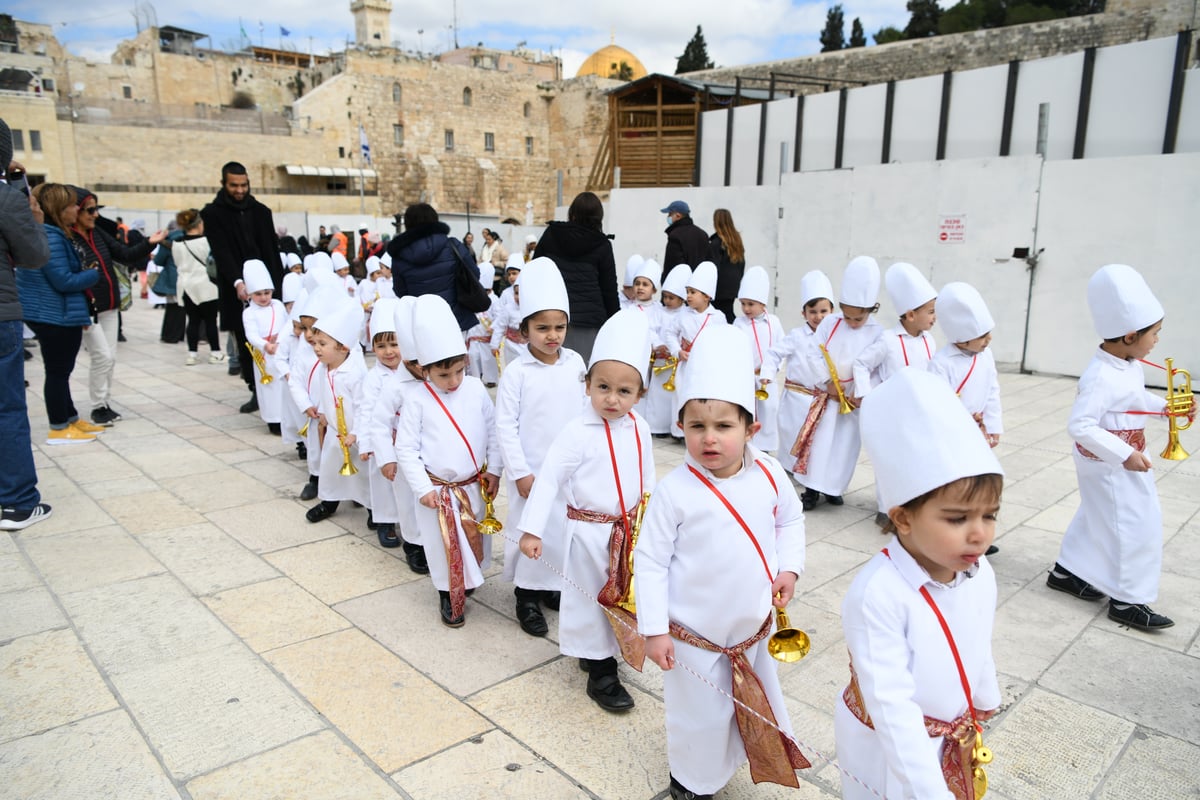 מרהיב: "הלווים" הגיעו לתפילה בכותל • צפו