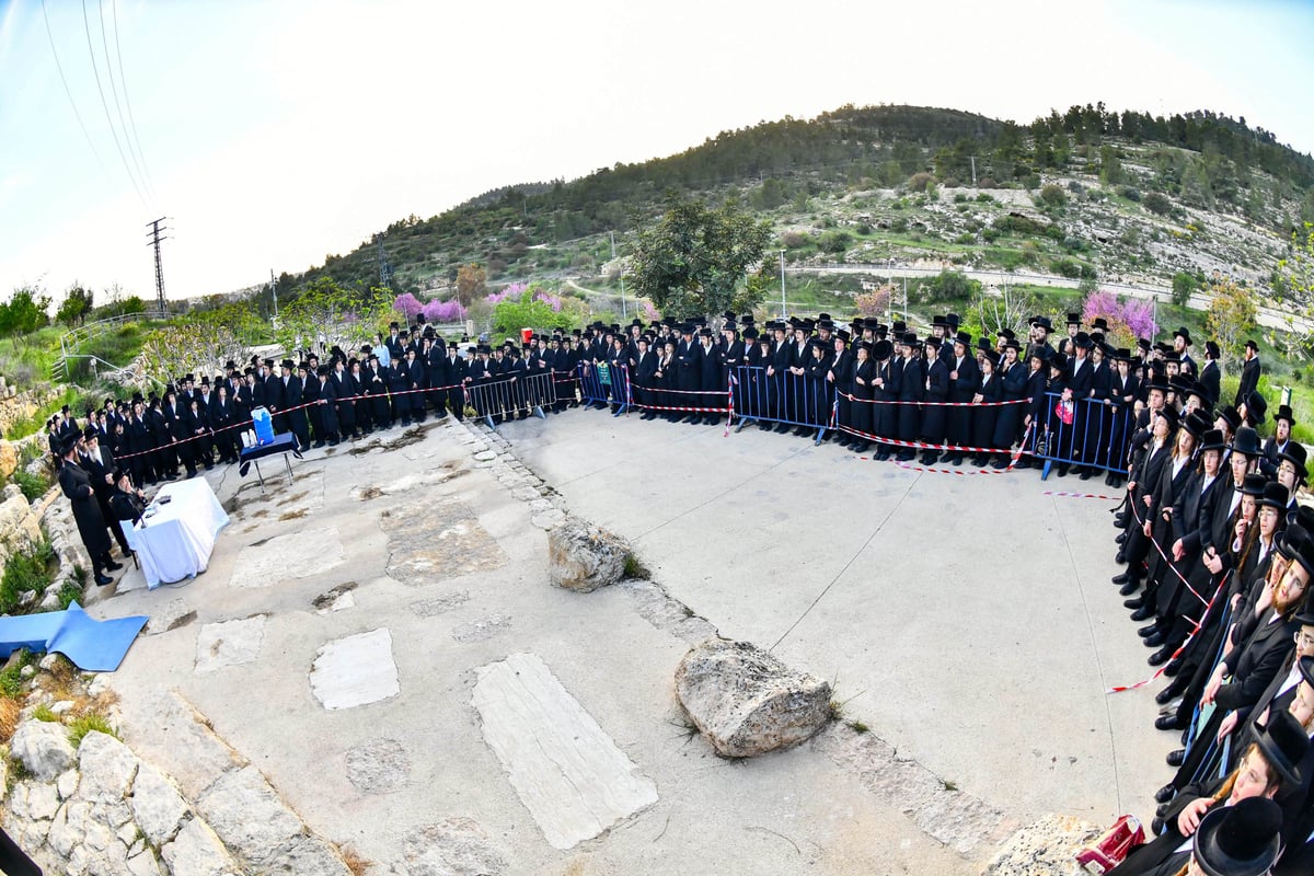 עם הבחורים: האדמו"ר מפינסק קרלין בשאיבת מים שלנו