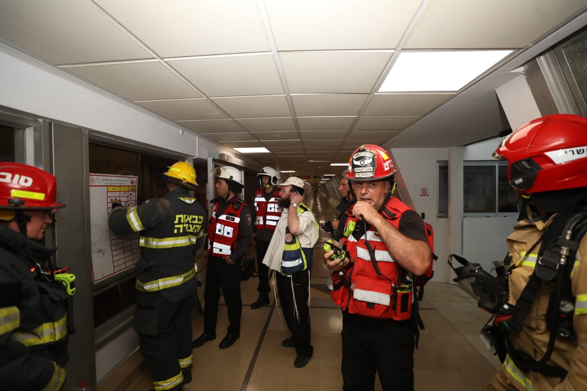 שריפה פרצה בבית החולים 'שיבא'; תיעוד