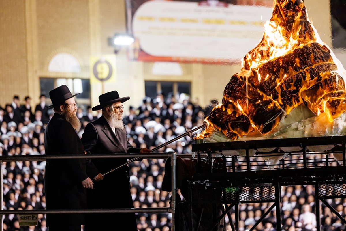 תיעוד ענק: מעמד ההדלקה בחסידות סאטמר