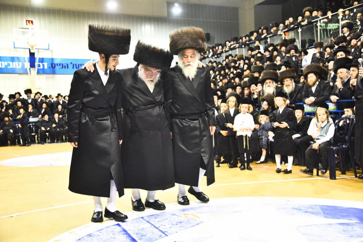 שמחת החתונה לנכדי האדמו"רים מאמשינוב ופרמישלאן; צפו