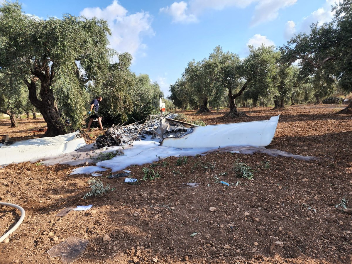 בן 70 נהרג בהתרסקות מטוס קל במטע זיתים