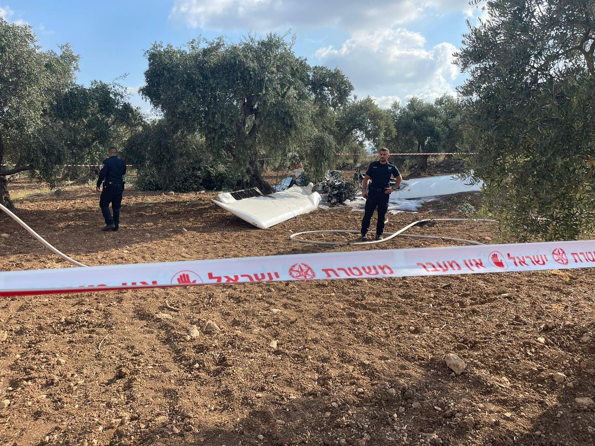 בן 70 נהרג בהתרסקות מטוס קל במטע זיתים