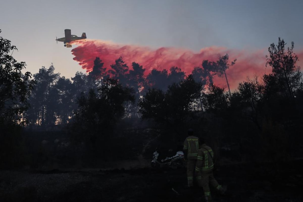 השריפה ליד בית שמש: הכוחות נערכים ללילה ארוך