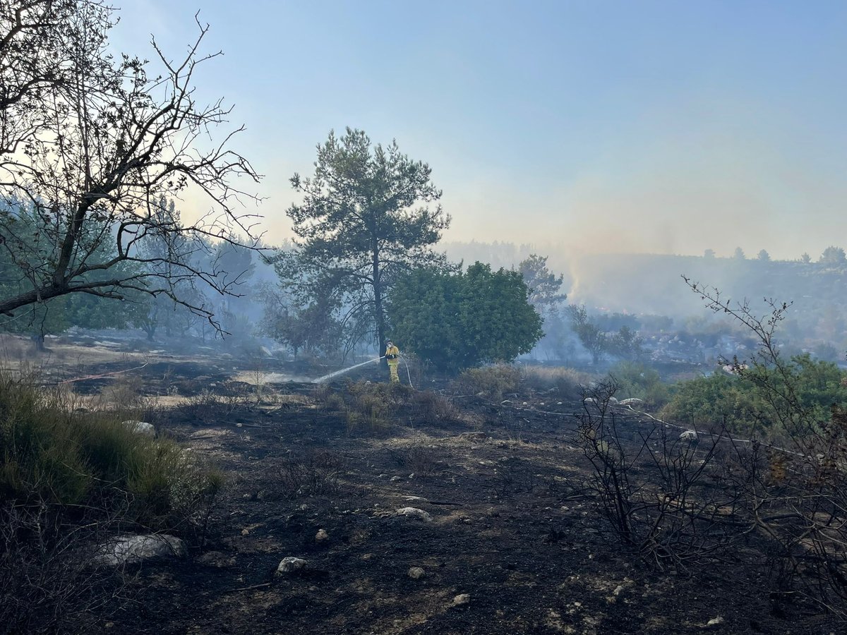 שריפה ליד בית שמש, בתים ומתחם 'איקאה' פונו