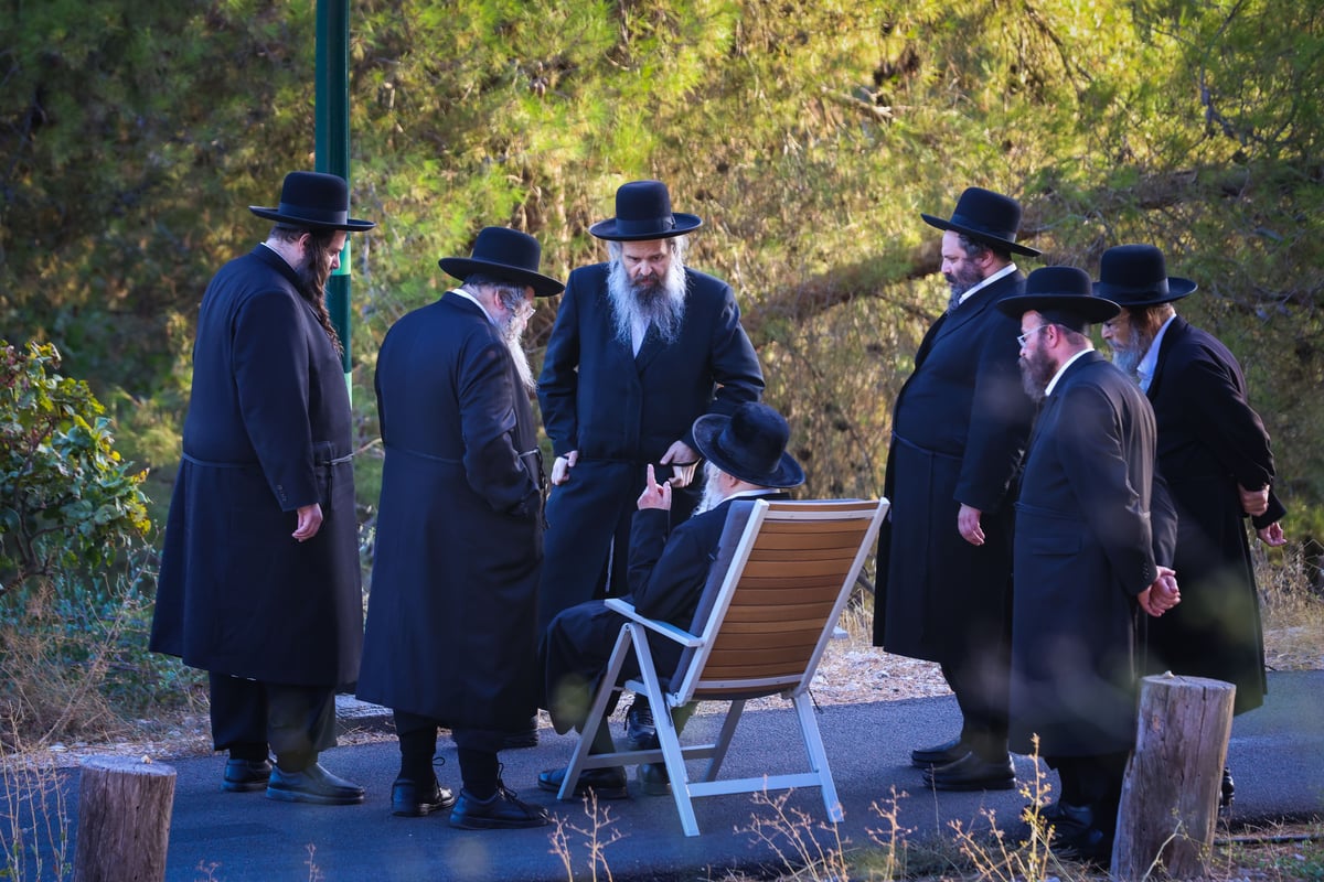 תיעוד נדיר: האדמו"ר מגור ב'נאות דשא' בהרי ושבילי צפת