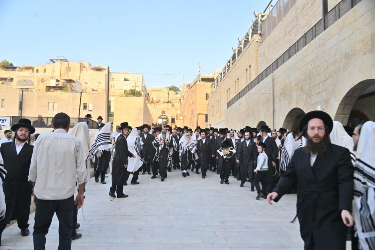 הרבי מויז'ניץ התפלל בכותל ובהר הזיתים