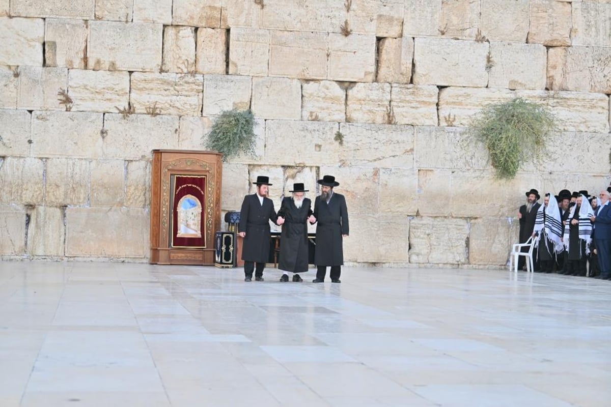 הרבי מויז'ניץ התפלל בכותל ובהר הזיתים