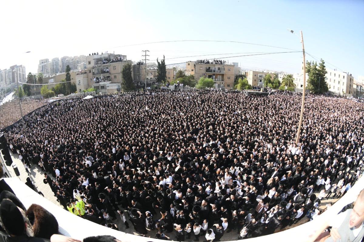 גדולי הרבנים הגיעו: כך נראתה הלילה חתונת הענק בחצר גור