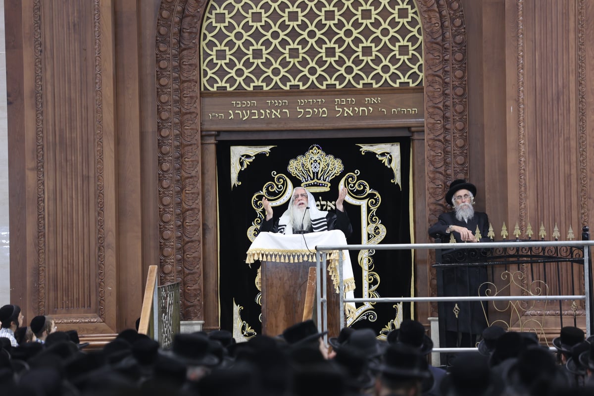 באמצע סליחות פרץ האדמו"ר מצאנז בבכי: "אוי לנו" • תיעוד