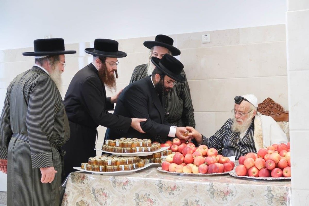 האדמו"ר מתולדות אהרון העניק ליתומות תפוחים ודבש