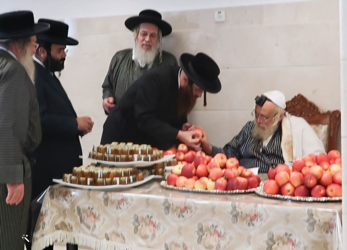 האדמו"ר מתולדות אהרון העניק ליתומות תפוחים ודבש