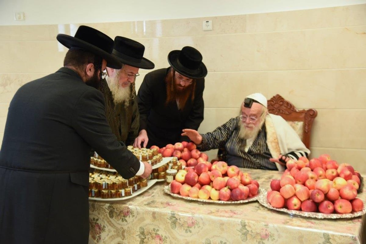 האדמו"ר מתולדות אהרון העניק ליתומות תפוחים ודבש