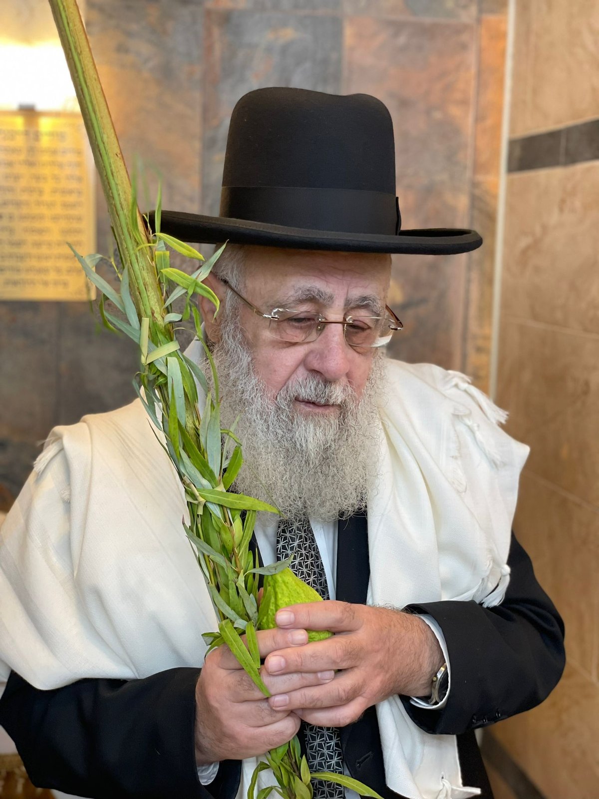 תיעוד מיוחד: תפילה, נענועים ועלייה לרגל במעונו של הראש"ל