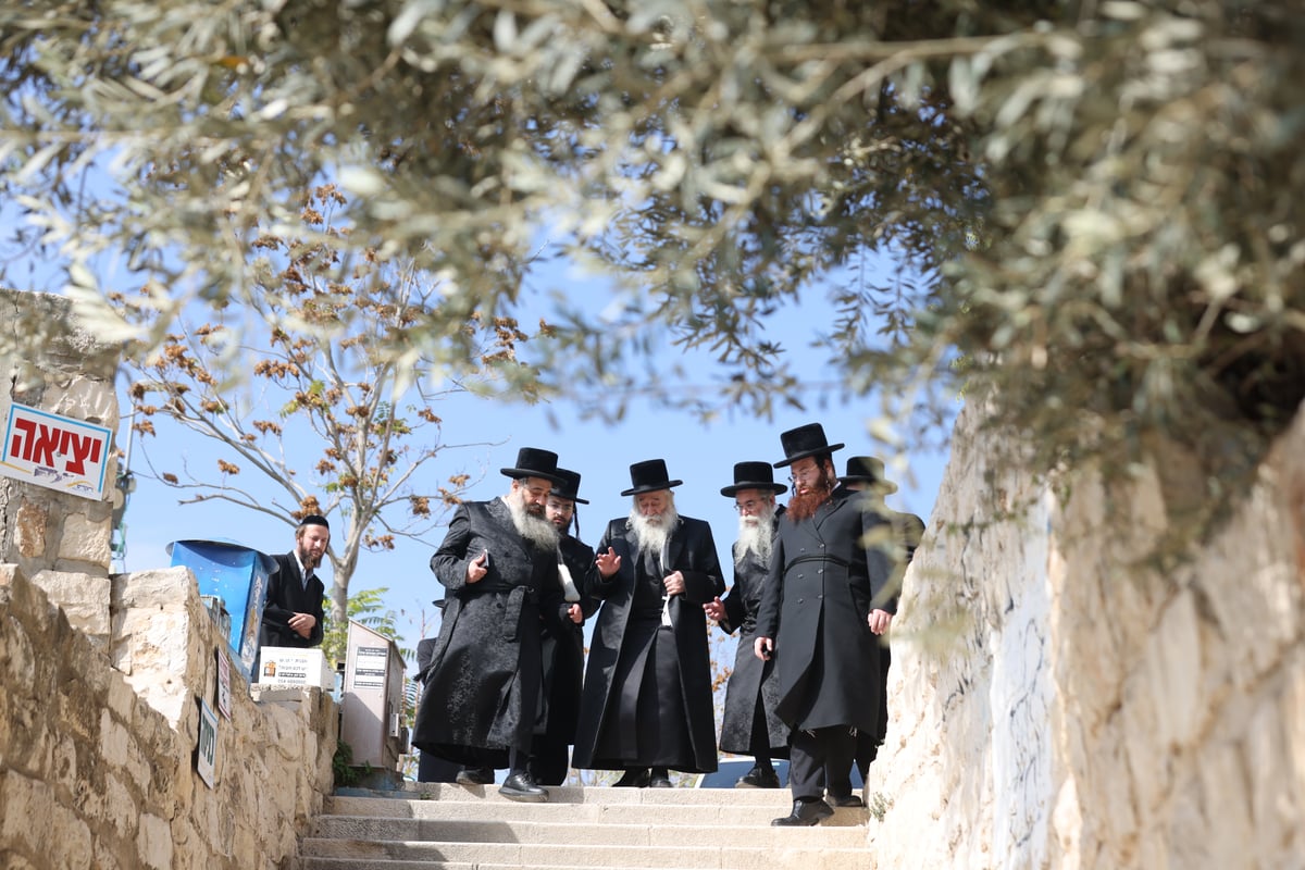 הרבי מטשרנוביל ארה"ב בביקור בצפת ובמירון