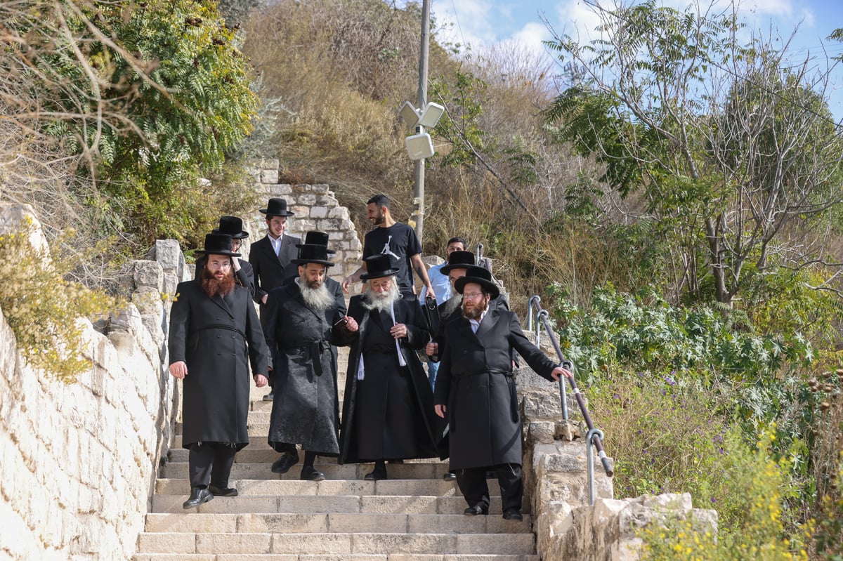 הרבי מטשרנוביל ארה"ב בביקור בצפת ובמירון