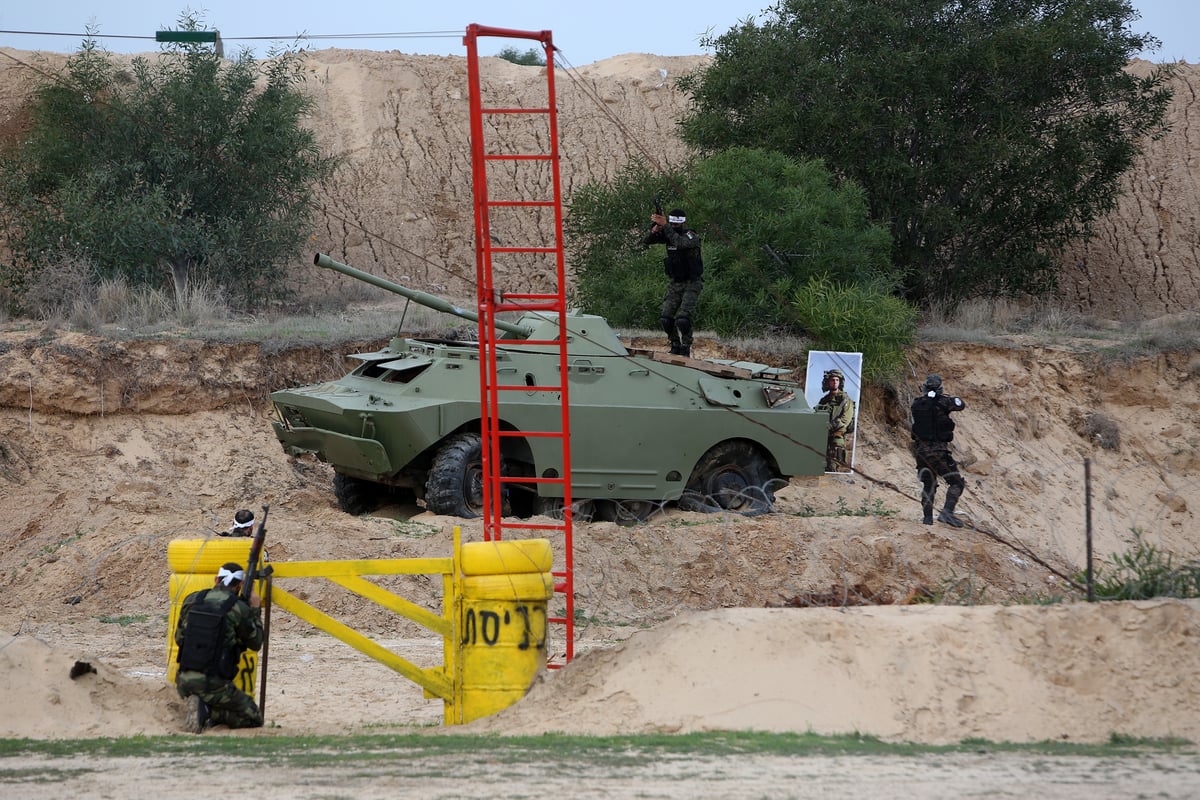 התרגיל הצבאי בעזה - שריפת בובות נתניהו ובן גביר | תיעוד